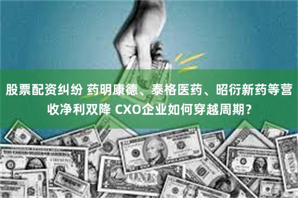 股票配资纠纷 药明康德、泰格医药、昭衍新药等营收净利双降 CXO企业如何穿越周期？