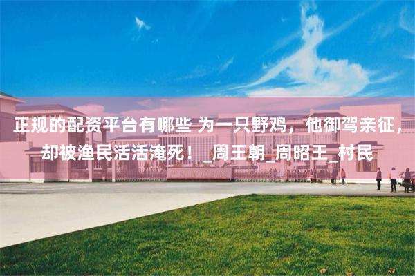 正规的配资平台有哪些 为一只野鸡，他御驾亲征，却被渔民活活淹死！_周王朝_周昭王_村民