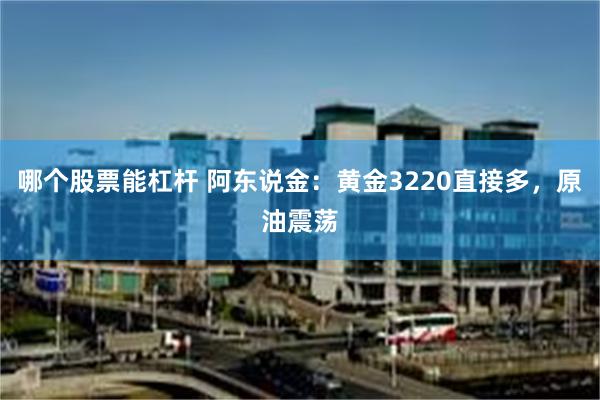 哪个股票能杠杆 阿东说金：黄金3220直接多，原油震荡